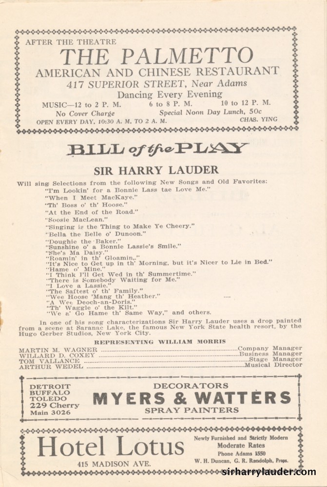 Auditorium Theatre Toledo Ohio Programme Booklet Apr 2 1927 -3