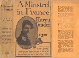 Book A Minstrel In France By Sir Harry Lauder Hearsts International Library NY 1918 Red Cover With Dust Jacket