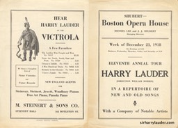 Boston Opera House Programme Bi-Fold Dec 23 1918