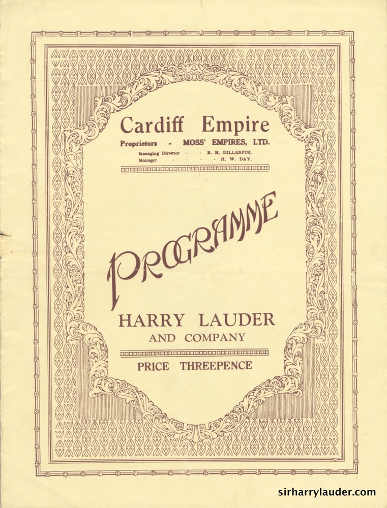 Cardiff Empire Programme Booklet Nov 17 19?? -1