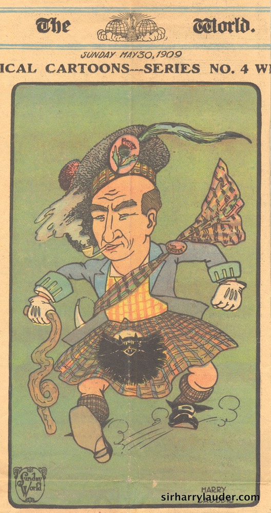 Caricature From The World -NY Unknown Artist May 30 1909