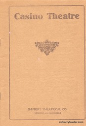 Casino Theatre New York Programme Booklet Jan 5 1914 -1