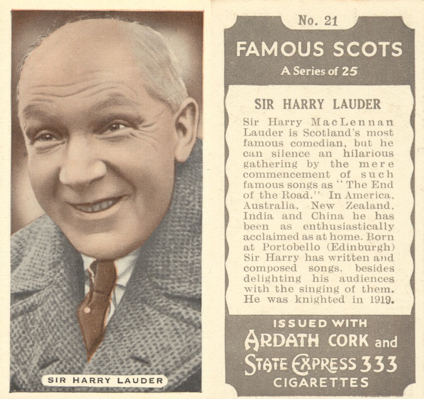 Cigarette Card State Express 333 Famous Scots