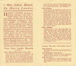 Edison Records Pamphlet Bi-fold Probably 1908 -2