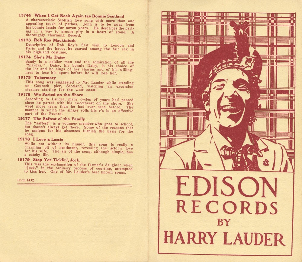 Edison Records Pamphlet Bi-fold Probably 1908 -1