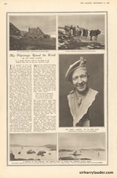 Graphic Magazine Article By Sir Harry My Pilgrimage Round The World Sept 11 1920