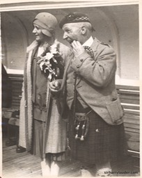 Greta and Sir Harry on Mauretania 1930
