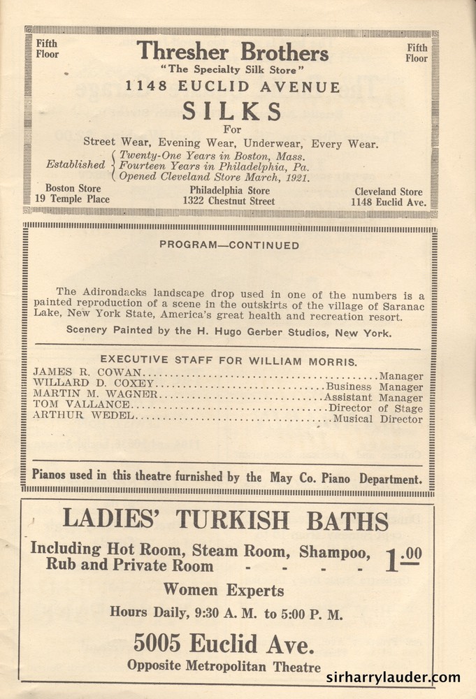 Hanna Theatre Cleveland Ohio Programme Booklet Jan 2 1922 -5