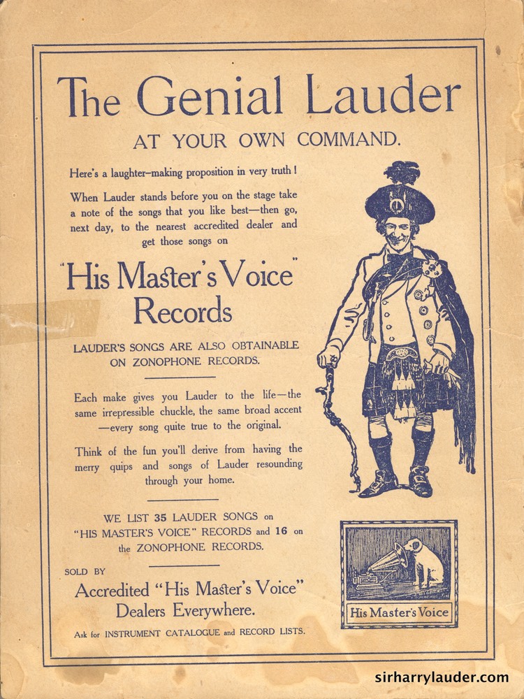 Harry Lauder Souvenir Sydney 1914 -02
