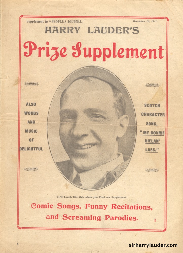 Harry Lauder's Prize Supplement Dec 16 1911