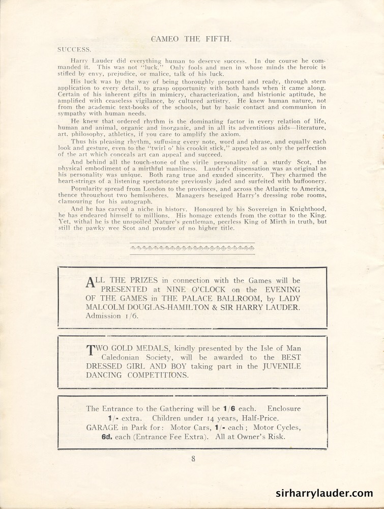 Highland Gathering Isle Of Man Programme Jul 18 1932 -5