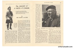 Illustrated World Might Of A Mite O' Cheer Article By Sir Harry Feb 1923 -2