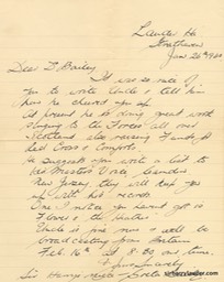 Letter & Envelope Handwritten To Dr Bailey By Greta Lauder Lauder Ha Jan 26 1940 -1