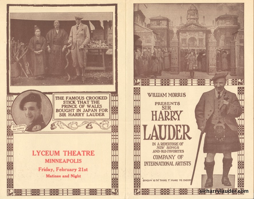 Lyceum Theatre Minneapolis Programme Bi-Fold Feb 21 1923?