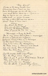 Lyrics Hey & Donal Weddin O Sandy McNab Handwritten By Sir Harry 1908?