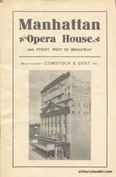 Manhattan Opera House New York Programme Booklet Oct 9 1911 -1