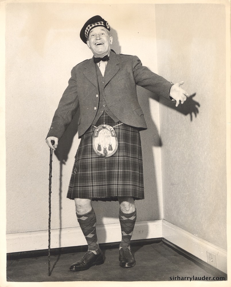 Maurice Chevalier Harry Lauder Pose 1953