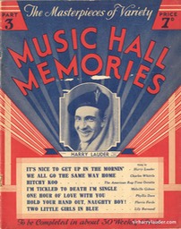 Music Sheet Booklet Music Hall Memories The Amalgamated Press Ltd 1935