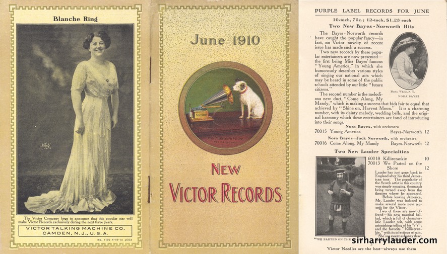 New Victor Records Booklet Photo & Article Jun 1910