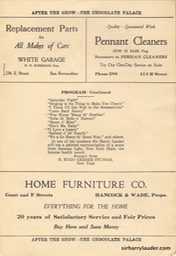 Opera House San Bernandino Calif Programme Booklet Dated Nov 17 1923 -3