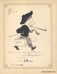 Original Pen & Ink Caricature of Sir Harry By A Palmer 1928