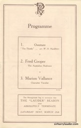 Palace Theatre London Programme Booklet Mar 26 1921** -3