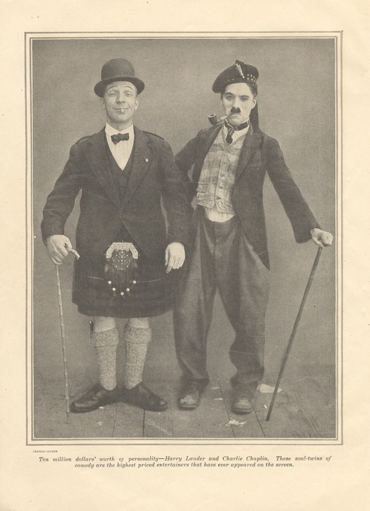 Photo Lauder & Chaplin Film Fun Magazine Undated