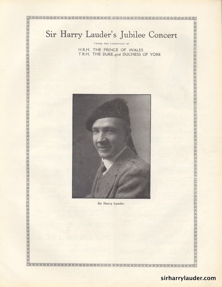 Picture House Arbroath Sir Harry Lauder's Jubilee Program Booklet Aug 24 1932 -3