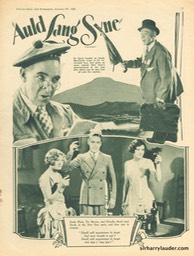 Picture Show Art Supplement Auld Lang Syne Jan 4 1930