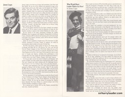 Programme For Jimmy Logan Show Lauder Portobello 1986 -2