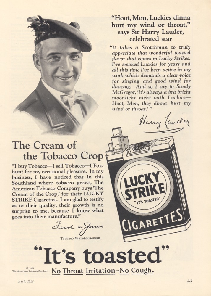 Promotion For Lucky Strikes April 1928