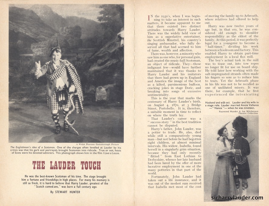 Scots Magazine Aritcle The Lauder Touch July 1970 -1