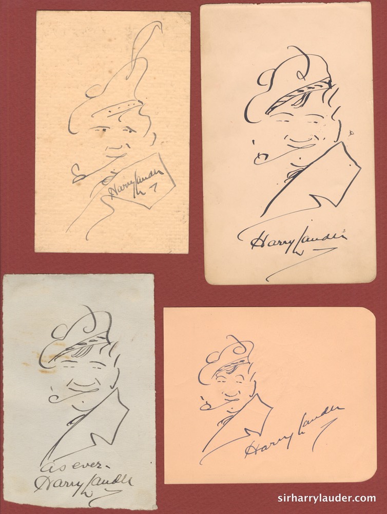 Self Drawn Caricatures Four Ink Undated -1