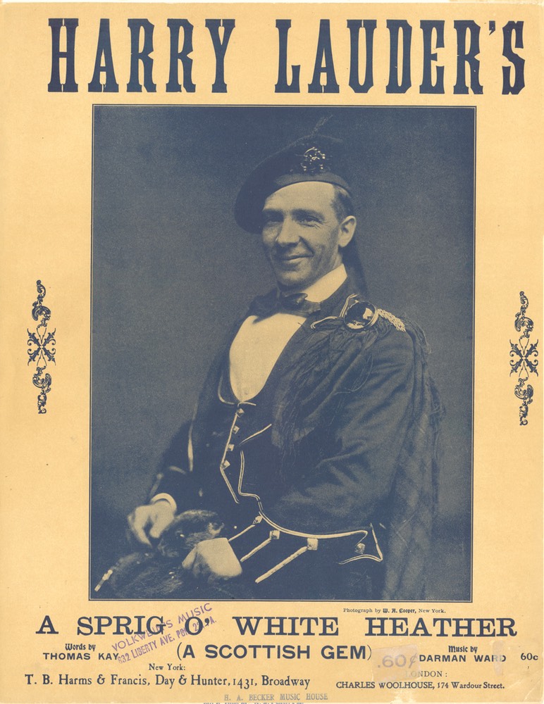 Sheet Music A Sprig O White Heather TB Harms & Francis Day & Hunter NY 1909