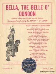 Sheet Music Bella The Belle O Dunoon Francis Day & Hunter London 1922
