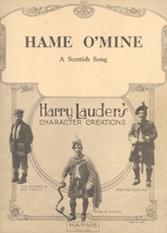 Sheet Music Hame O Mine Harms NY 1920