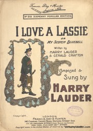 Sheet Music I Love A Lassie Francis Day & Hunter London 1905