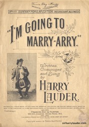 Sheet Music Im Going To Marry Arry Francis Day & Hunter London 1916