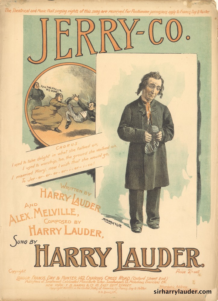 Sheet Music Jerry-Co Francis Day & Hunter London 1902