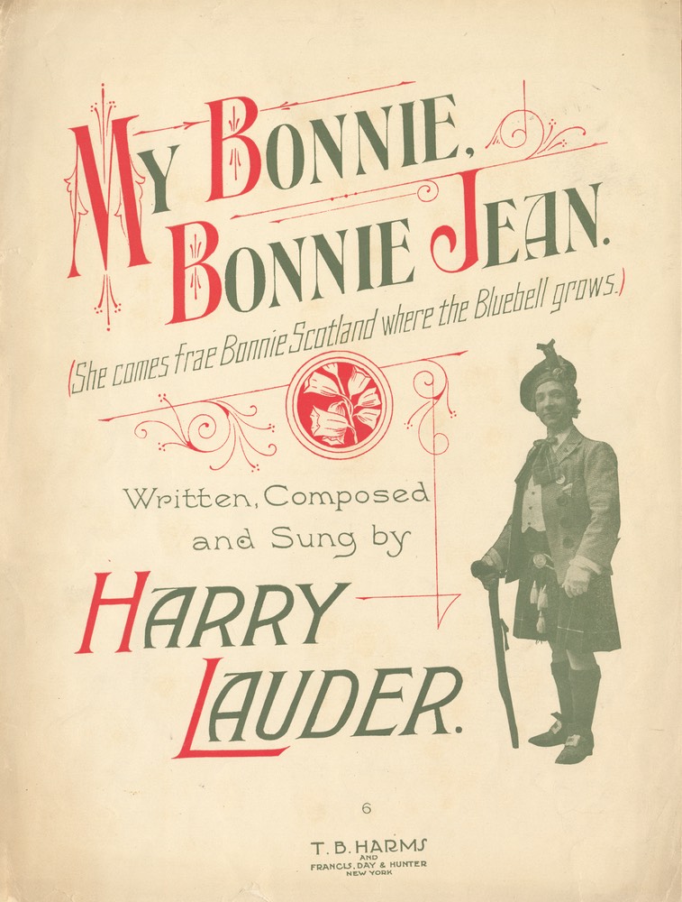 Sheet Music She Is My Bonnie Bonnie Jean TB Harms & Francis Day & Hunter NY 1915