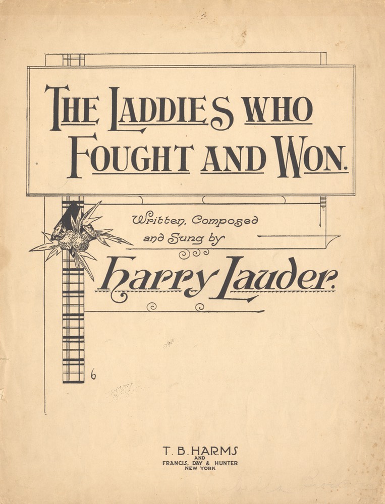 Sheet Music The Laddies Who Fought And Won TB Harms & Francis Day & Hunter NY** 1916