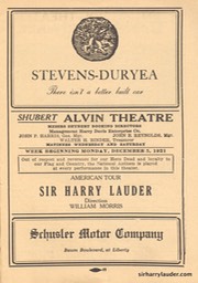 Shubert Alvin Pittsburgh Programme Booklet Dec 10 1921 -2