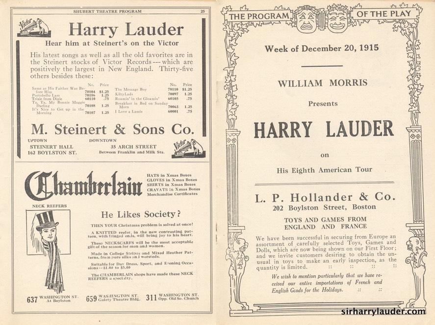 Shubert Theatre Boston Program Booklet Dated Dec 20 1915 -3
