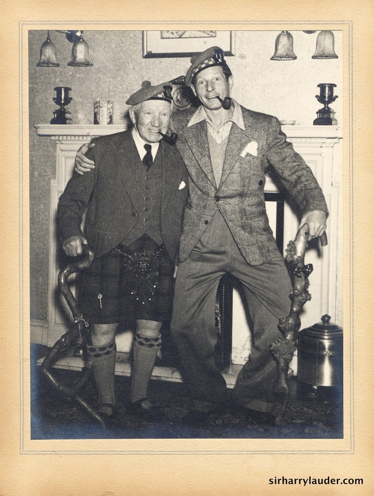 Sir Harry & Danny Kaye At Lauder Ha' Mounted Photo Undated