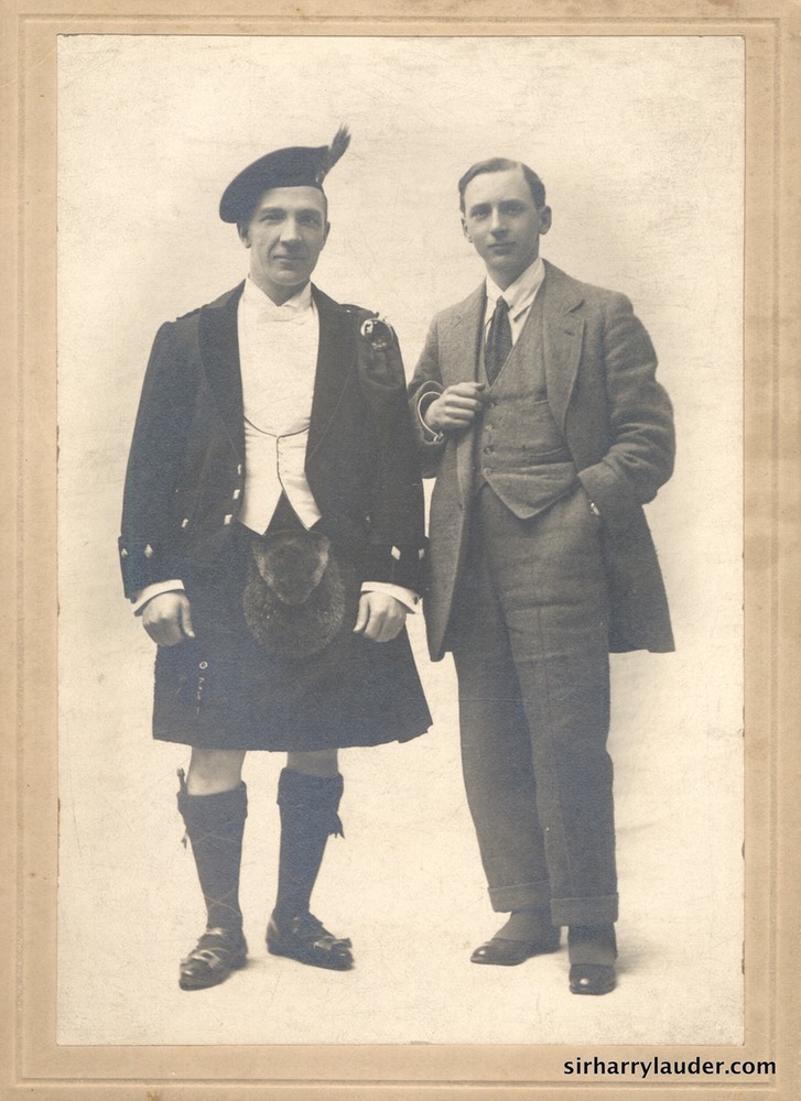 Sir Harry & John Lauder Reverse Dated Dec 1915