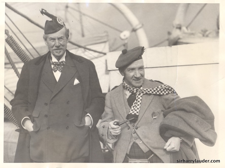 Sir Harry & Sir Thomas Lipton Aquitania Jan 1928 -1
