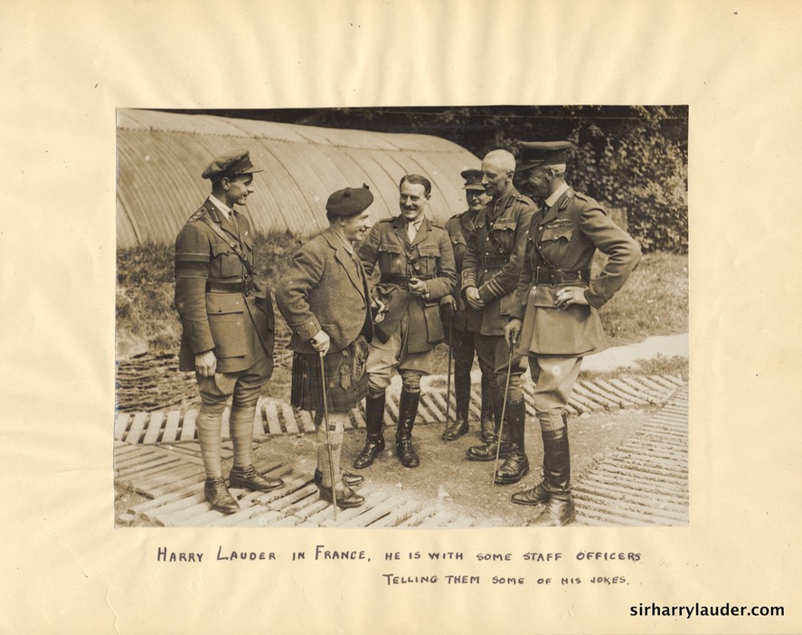Sir Harry In France With Officers Photo Mounted On Paper Undated