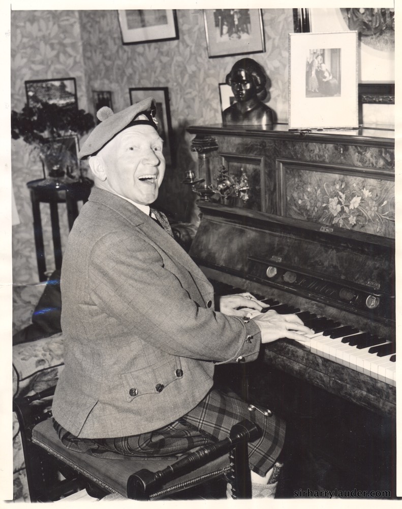 Sir Harry Plays Piano At Lauder Ha' 1944