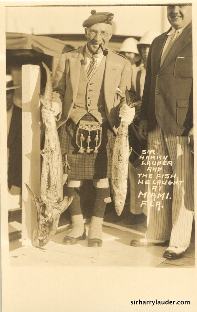Sir Harry with fish Miami FLA undated