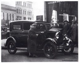 Sir Harry With Ford Car Undated